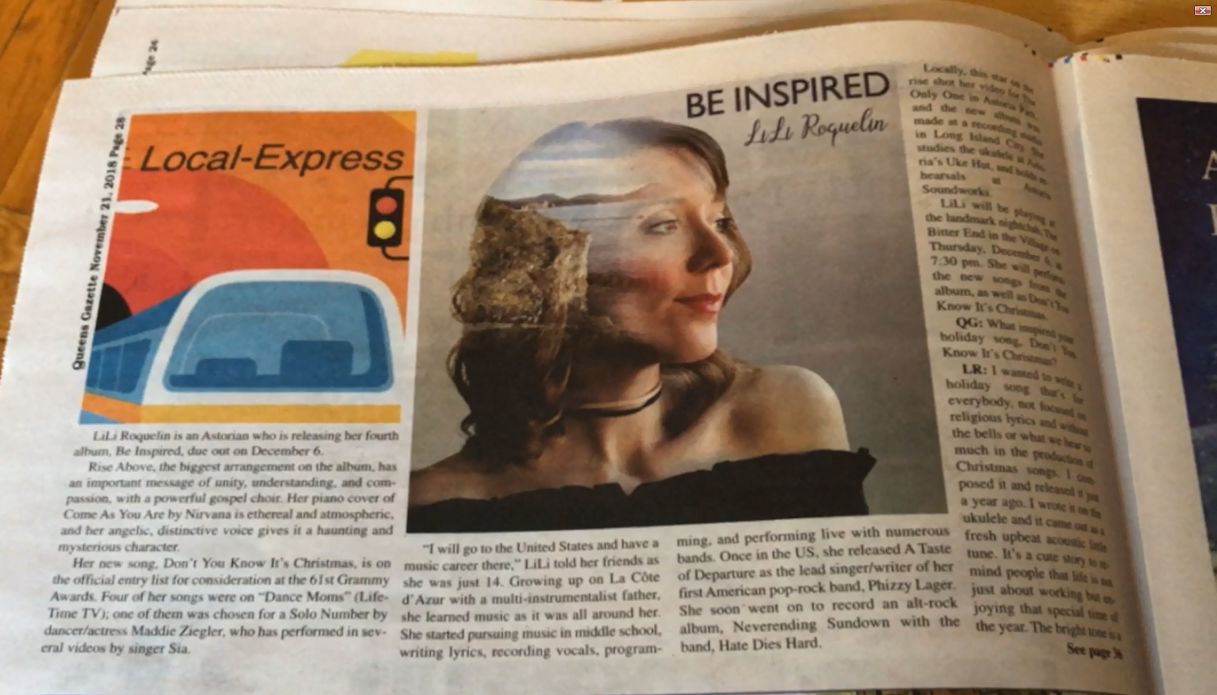 Lili Roquelin in Queens Gazette - 1